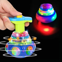 Load image into Gallery viewer, Music Flashing Spinners Toy with Launcher