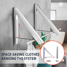 Load image into Gallery viewer, Folding Retractable Clothes Rack