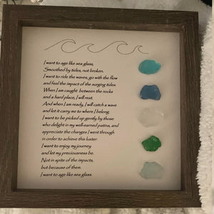 Sea Glass Art Photo Frame