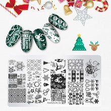 Load image into Gallery viewer, Nail Art Stamping Template--Christmas Style