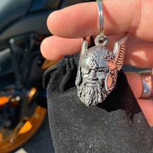 Load image into Gallery viewer, Viking God Guardian Ride Bell Keychain