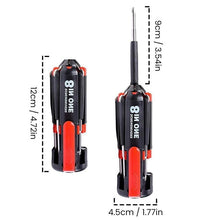 Load image into Gallery viewer, 8 Screwdrivers in 1 Tool with Worklight and Flashlight