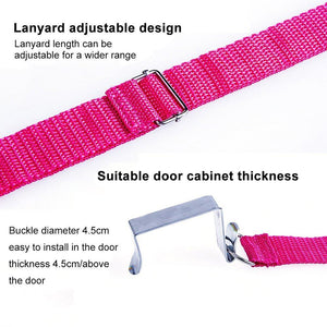 The multifunctional carrying strap over the door