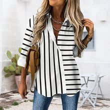 Load image into Gallery viewer, Striped Print Casual Blouse