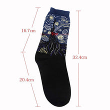 Load image into Gallery viewer, Classic Art Patterned Mid Socks