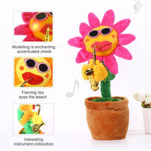 Load image into Gallery viewer, Sunflower singer with saxophone, funny toy
