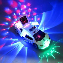 Load image into Gallery viewer, 360 Degree Rotary Wheels Musical LED Lighting Electronic Police Car