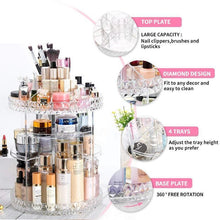 Load image into Gallery viewer, 360° Rotating Crystal Cosmetic Storage Box