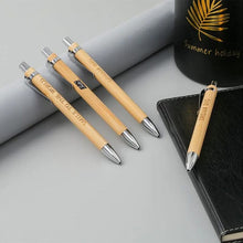 Load image into Gallery viewer, 12 pcs Funny Bamboo Ballpoint Pens