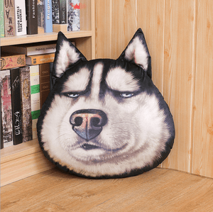 Creative Funny Simulation Husky Pillow