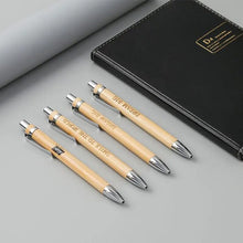 Load image into Gallery viewer, 12 pcs Funny Bamboo Ballpoint Pens