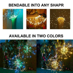 LED Copper Wire Firework Lights, 120 brilliant LED lamp beads
