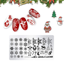 Load image into Gallery viewer, Nail Art Stamping Template--Christmas Style