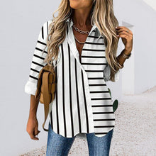 Load image into Gallery viewer, Striped Print Casual Blouse