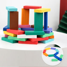 Load image into Gallery viewer, Colorful Domino Blocks Wooden Toys (120 PCs)