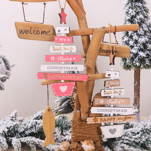 Christmas Tree Wooden Hanging Decoration