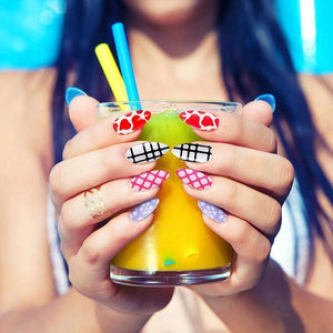 Hollow Nail Stencil DIY Stickers Kit