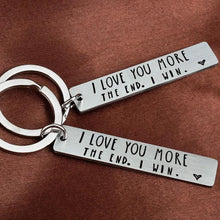 Load image into Gallery viewer, &quot;I Love You More The End I Win&quot; Funny Christmas Gift Keychain🎁