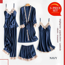 Load image into Gallery viewer, Soft Comfortable Ice Silk Lace Pajamas