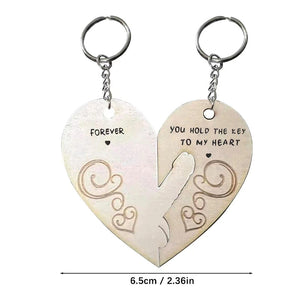 Wooden Heart Keychain