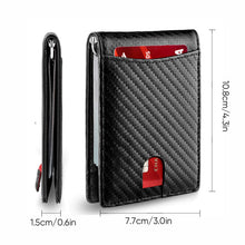 Load image into Gallery viewer, Genuine Leather Anti-theft Swipe Card Holder