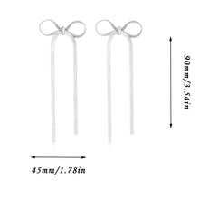 Load image into Gallery viewer, Bow Drop Dangle Earrings