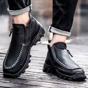 Men's Soft And Breathable Zipper Outdoor Tooling Boots