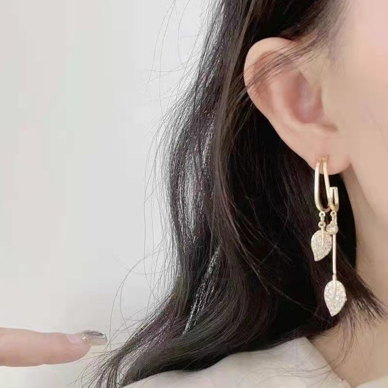 Fringe Leaf Earrings, 