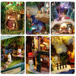 Comfortable 3D Miniature Dollhouse With Light DIY Toys