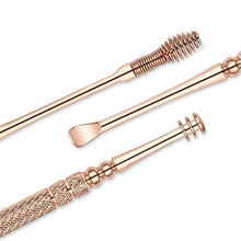 Load image into Gallery viewer, 6pcs set Stainless Steel Ear Pick Ear Wax Remover Cleaner Tool Rose Gold