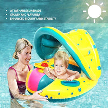 Load image into Gallery viewer, Baby Swim Ring Sunshade Baby Float Boat Seat