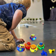 Load image into Gallery viewer, Music Flashing Spinners Toy with Launcher