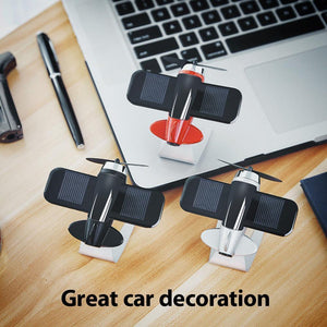 Solar plane car decoration