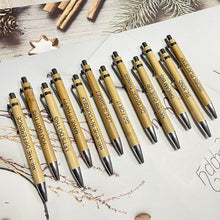 Load image into Gallery viewer, 12 pcs Funny Bamboo Ballpoint Pens