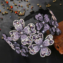 Load image into Gallery viewer, Crystal Flower Headband