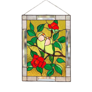 Cardinal Stained Glass Window Panel