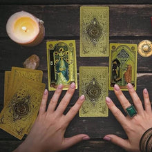 Load image into Gallery viewer, Explore the Mystical World of Tarot Gold Foil Tarot