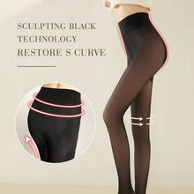 Load image into Gallery viewer, Flawless Legs Fake Translucent Warm Plush Lined Elastic Tights