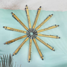 Load image into Gallery viewer, 12 pcs Funny Bamboo Ballpoint Pens