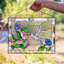 Load image into Gallery viewer, Cardinal Stained Glass Window Panel