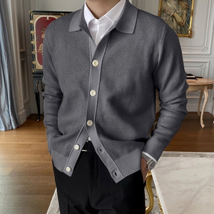Solid Button Knit Cardigan