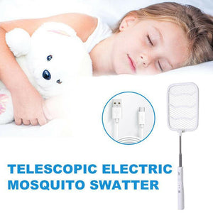 Telescopic electric mosquito swatter