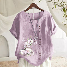 Load image into Gallery viewer, Floral Cotton Linen Shirt