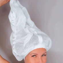 Load image into Gallery viewer, Net Plopping Cap For Drying Curly Hair