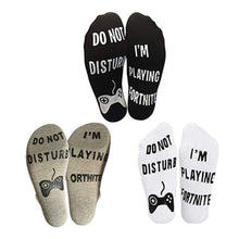 Load image into Gallery viewer, Do Not Disturb I&#39;m Playing Fortnite Funny Cotton Socks, 1 Pair