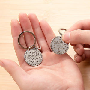 SANK® Porte-clés À MON FILS / MA FILLE (French keychain)