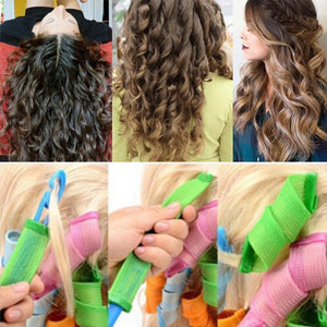 No Heat Magic DIY Hair Curlers (18pcs)