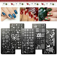 Load image into Gallery viewer, Nail Art Stamping Template--Christmas Style