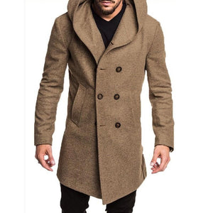 Men's Autumn & Winter Pure Color Jacket Cotton Coat