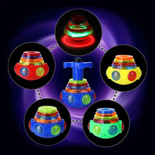 Load image into Gallery viewer, Music Flashing Spinners Toy with Launcher